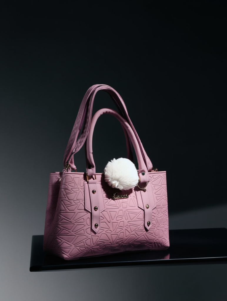 pink bag contrast display