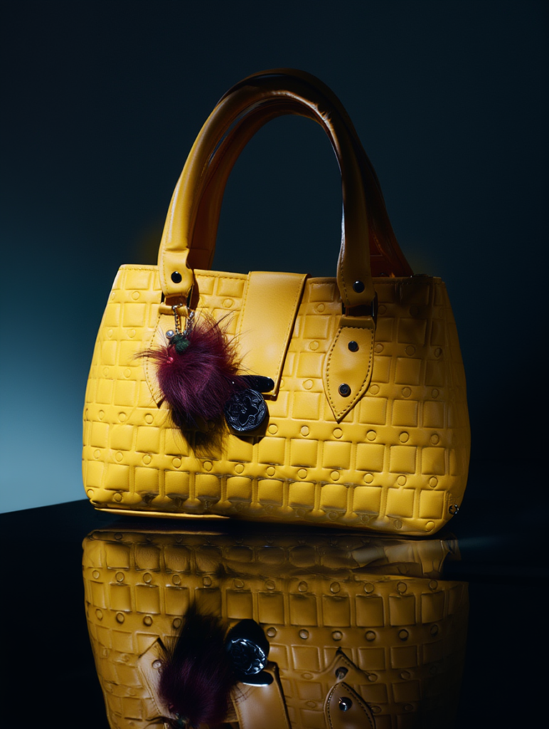 yellow handbag fashion editorial
